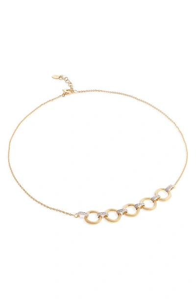 Shop Marco Bicego Jaipur Diamond Link Bracelet In Yl/ Wh Gold