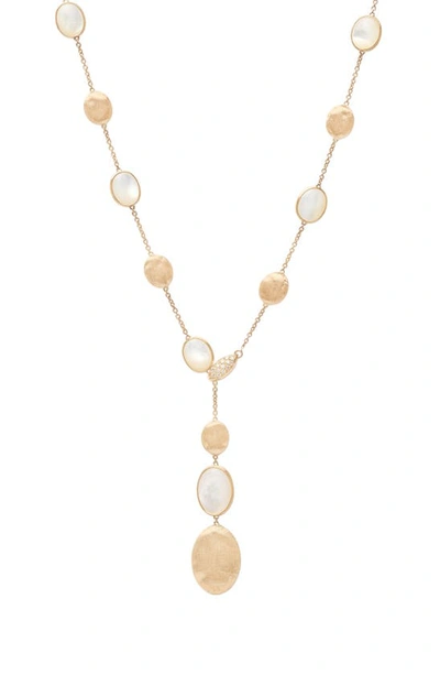 Shop Marco Bicego Siviglia Mother-of-pearl Y-necklace In Gold