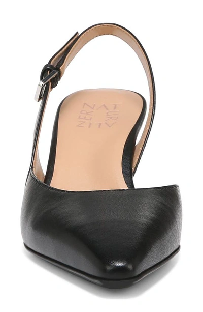 Naturalizer Dalary Slingback Pointed Toe Pump In Black Leather