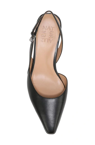 Naturalizer Dalary Slingback Pointed Toe Pump In Black Leather