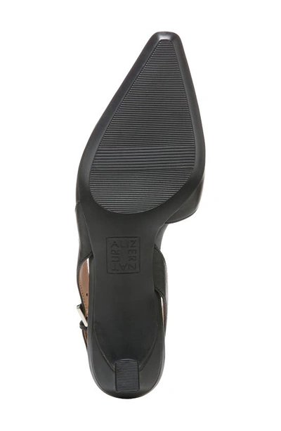 Naturalizer Dalary Slingback Pointed Toe Pump In Black Leather