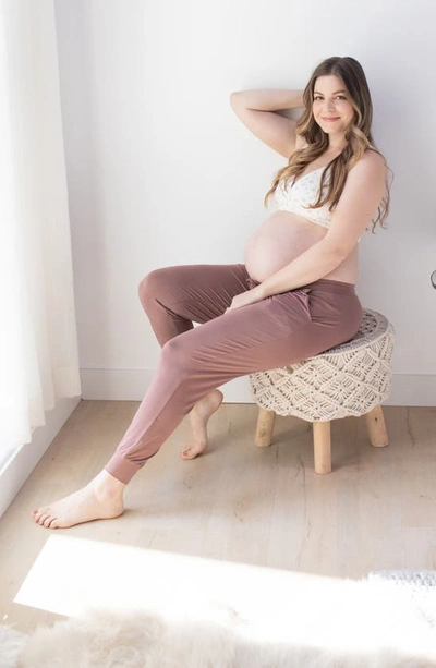Shop Kindred Bravely Tapered Maternity Lounge Joggers In Twilight