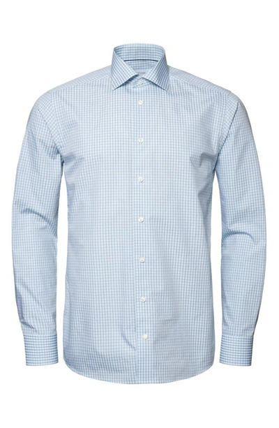 Shop Eton Contemporary Fit Stretch Check Dress Shirt In Light/ Pastel Blue