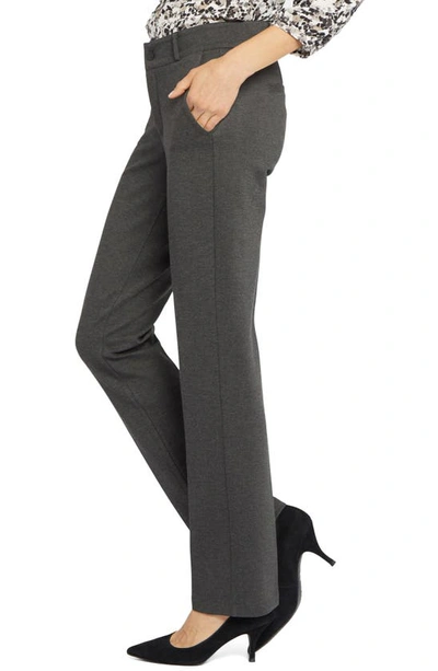 Nydj Classic Straight Pants In Charcoal Heathered