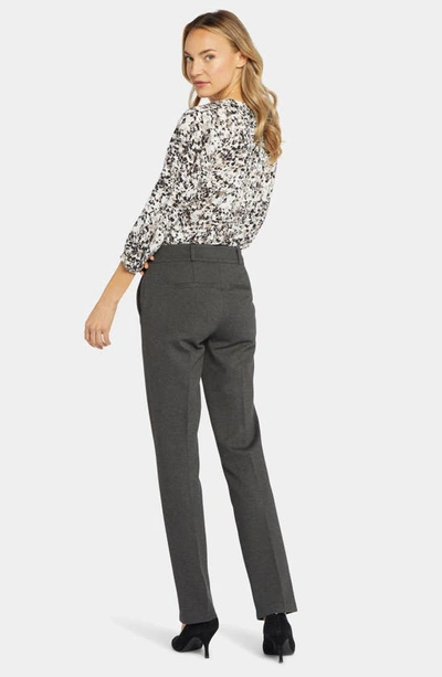 Nydj Classic Straight Pants In Charcoal Heathered