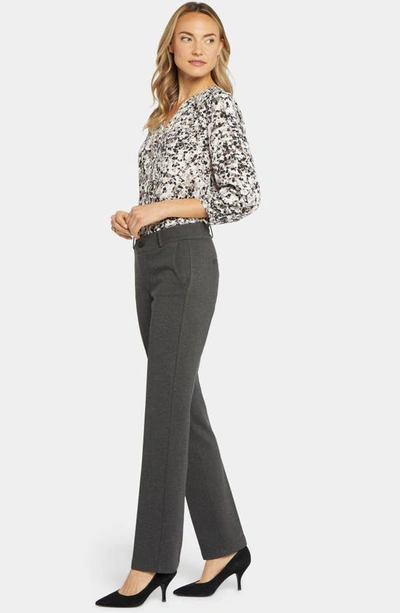 Nydj Classic Straight Pants In Charcoal Heathered