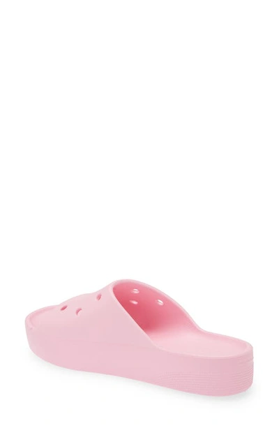 Crocs Classic Platform Slide Sandal In Flamingo