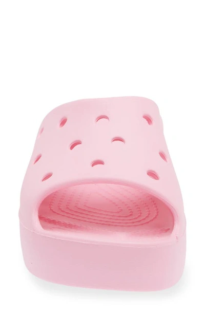 Crocs Classic Platform Slide Sandal In Flamingo