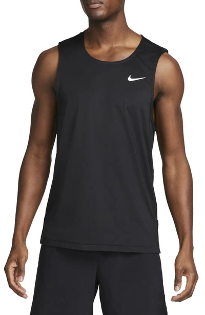 Shop Nike Dri-fit Ready Tank In Black/cool Grey/white