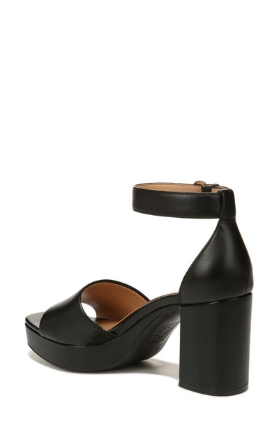 Shop Naturalizer Pearlyn Ankle Strap Platform Sandal In Black Leather