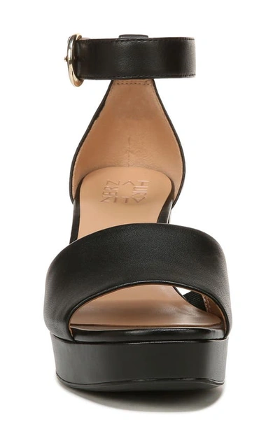Shop Naturalizer Pearlyn Ankle Strap Platform Sandal In Black Leather