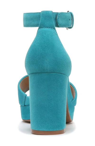 Shop Naturalizer Pearlyn Ankle Strap Platform Sandal In Blue Suede
