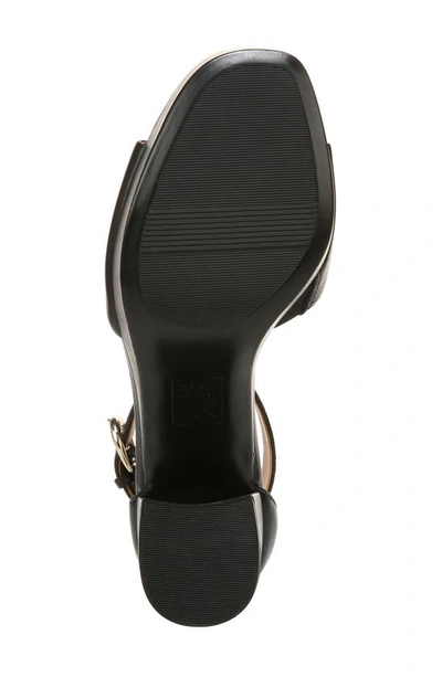 Naturalizer Pearlyn Ankle Strap Platform Sandal In Black Leather