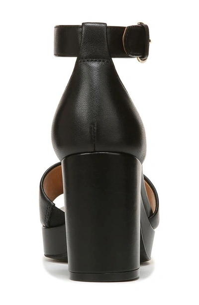 Naturalizer Pearlyn Ankle Strap Platform Sandal In Black Leather