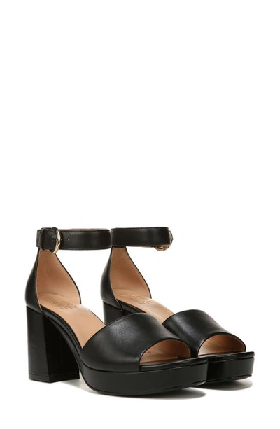 Shop Naturalizer Pearlyn Ankle Strap Platform Sandal In Black Leather