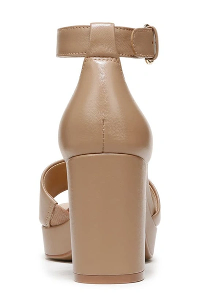 Naturalizer Pearlyn Ankle Strap Platform Sandal In Taupe Leather
