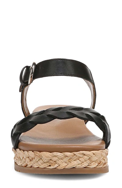 Shop Naturalizer Neila Ankle Strap Platform Sandal In Black Leather