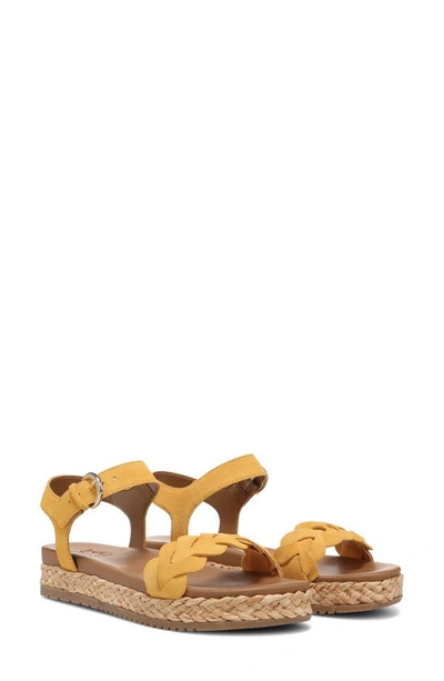 Shop Naturalizer Neila Ankle Strap Platform Sandal In Daffodil Yellow Leather