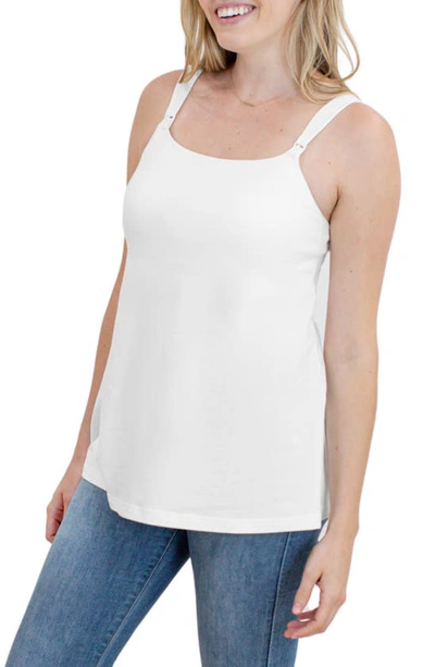Shop Kindred Bravely Signature Cotton Nursing Tank Top In White