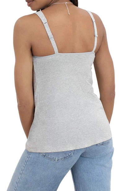 Shop Kindred Bravely Signature Cotton Nursing Tank Top In Grey Heather