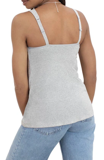 Kindred Bravely Signature Cotton Nursing Tank Top In Grey Heather