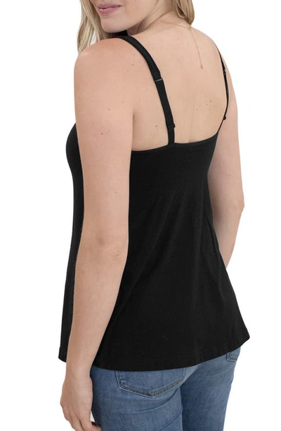 Shop Kindred Bravely Signature Cotton Nursing Tank Top In Black