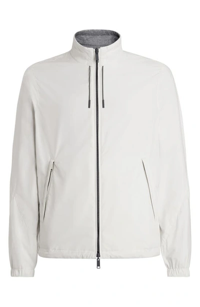 Zegna Men's Technical Fabric Reversible Brezza Blouson In White