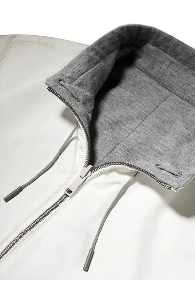 Zegna Men's Technical Fabric Reversible Brezza Blouson In White
