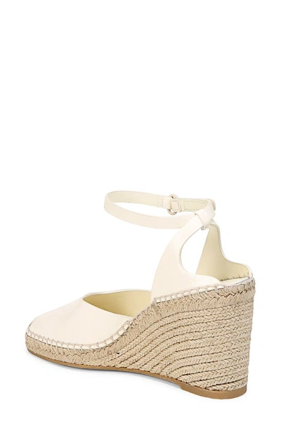 Shop Vince Cecilia Ankle Strap Espadrille Wedge In Marble Cream