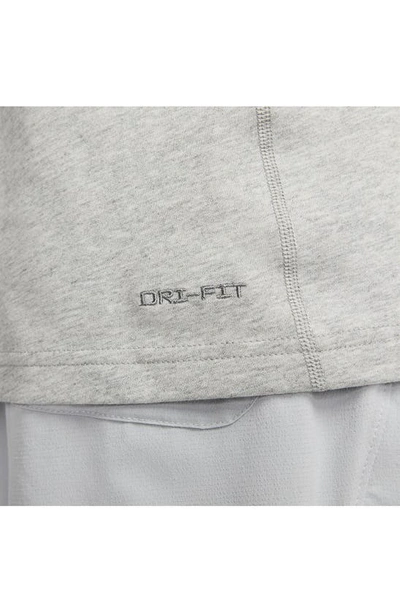 Shop Nike Dri-fit Primary Training Tank In Grey Heather/ Smoke Grey