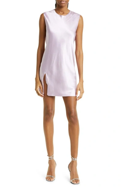 Shop Mother Of All Miley Silk Minidress In Lilac