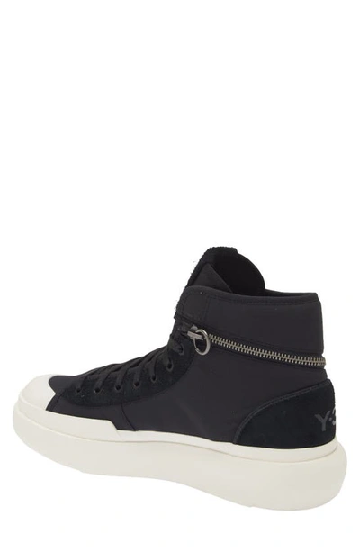 Shop Y-3 Ajatu Court High Top Sneaker In Black/ Black/ Black