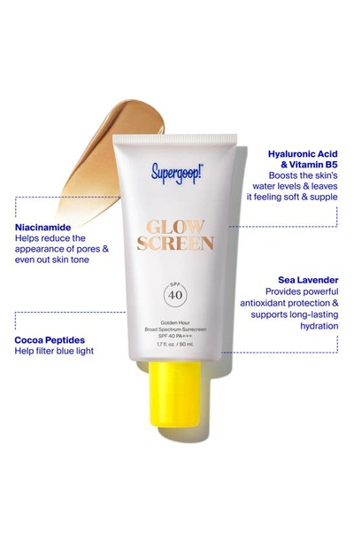 Shop Supergoop Glowscreen Broad Spectrum Sunscreen Spf 40, 1.7 oz In Golden Hour