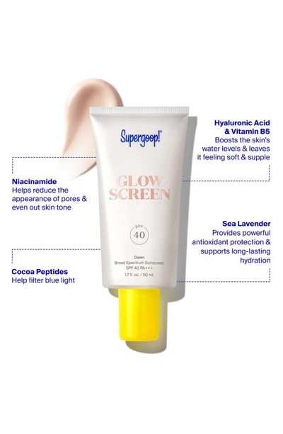 Supergoop ! Glowscreen Spf 40 Sunscreen With Hyaluronic Acid + Niacinamide 1.7 oz Dawn / 50 ml - Pink Pearl In Dawn