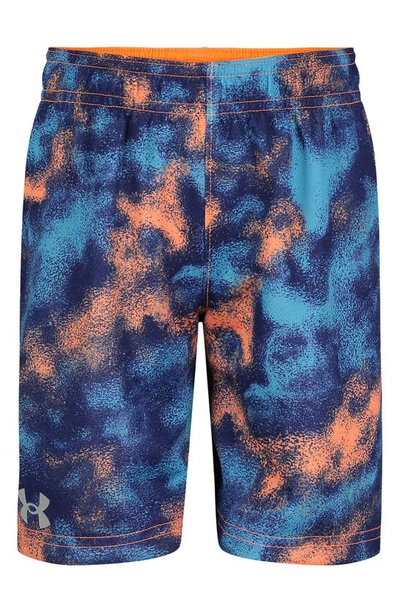 Shop Under Armour Kids' Sand Camo Reversible Athletic Shorts In Orange Blast