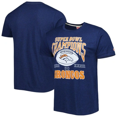 Shop Homage Navy Denver Broncos Super Bowl Classics Tri-blend T-shirt