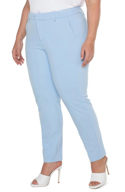 Shop Liverpool Los Angeles Liverpool Kelsey Ponte Knit Trousers In Misty Blue