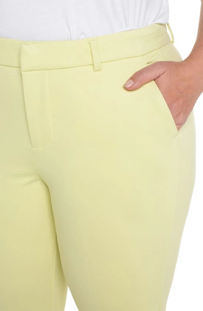 Shop Liverpool Los Angeles Liverpool Kelsey Ponte Knit Trousers In Lemon Grass