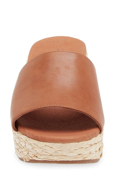 Shop Chocolat Blu Yuri Espadrille Platform Wedge Sandal In Camel Leather