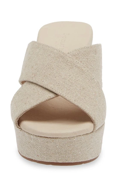 Shop Chocolat Blu Gio Block Heel Sandal In Natural Linen