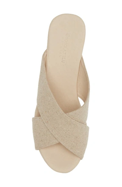 Chocolat Blu Gio Block Heel Sandal In Natural Linen