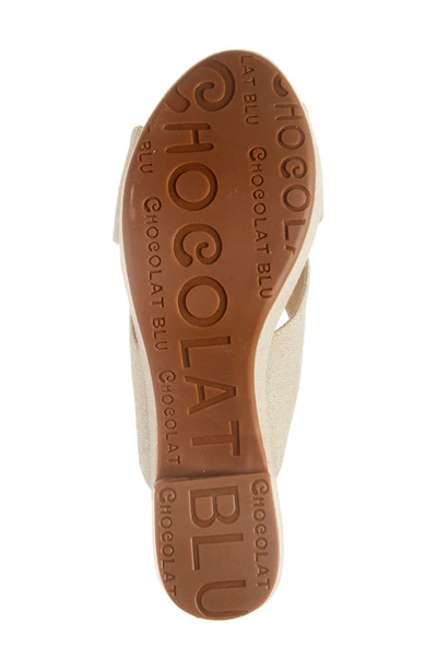 Shop Chocolat Blu Gio Block Heel Sandal In Natural Linen