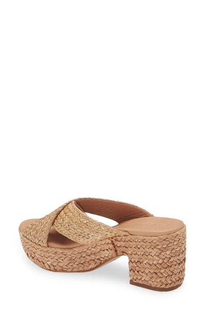 Shop Chocolat Blu Gio Block Heel Sandal In Natural Raffia