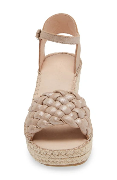 Shop Chocolat Blu Irina Espadrille Platform Wedge Sandal In Champagne Leather