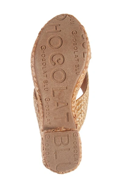 Shop Chocolat Blu Gio Block Heel Sandal In Natural Raffia