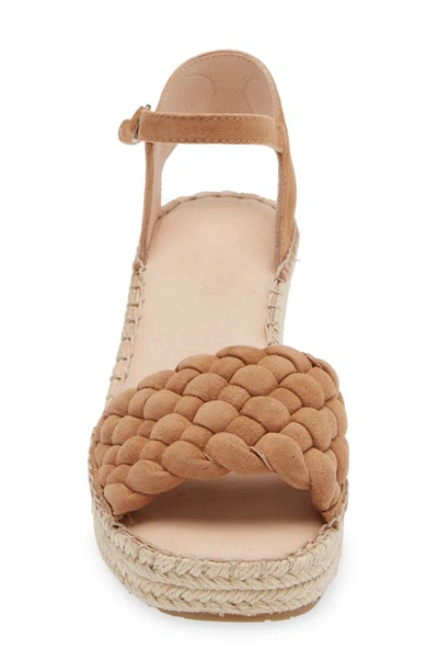 Shop Chocolat Blu Irina Espadrille Platform Wedge Sandal In Tan Suede