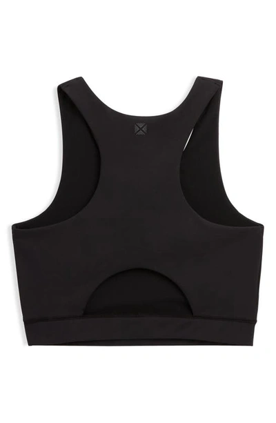 Tomboyx Cutout Racerback Sports Bra With Hidden Pocket In Black