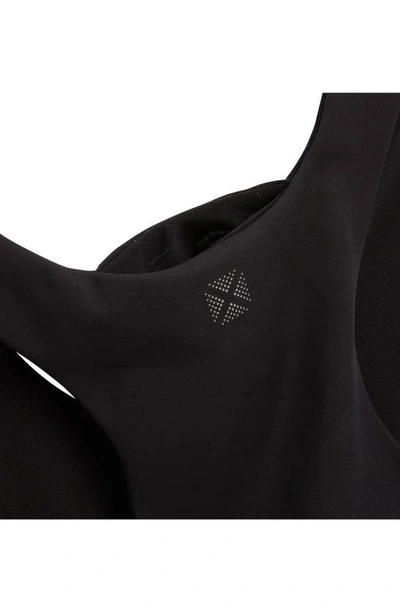 Tomboyx Cutout Racerback Sports Bra With Hidden Pocket In Black