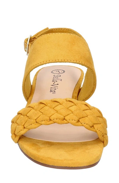 Shop Bella Vita Ellison Slingback Sandal In Mustard Faux Suede