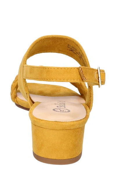 Shop Bella Vita Ellison Slingback Sandal In Mustard Faux Suede
